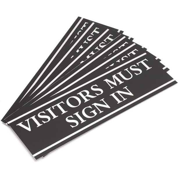 9x3 Receptionist Door Sign Business Commercial Plastic W Adhesive